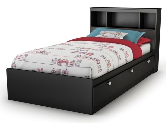 South Shore Spark Twin Mate's & Captain's Bed with Bookcase 1