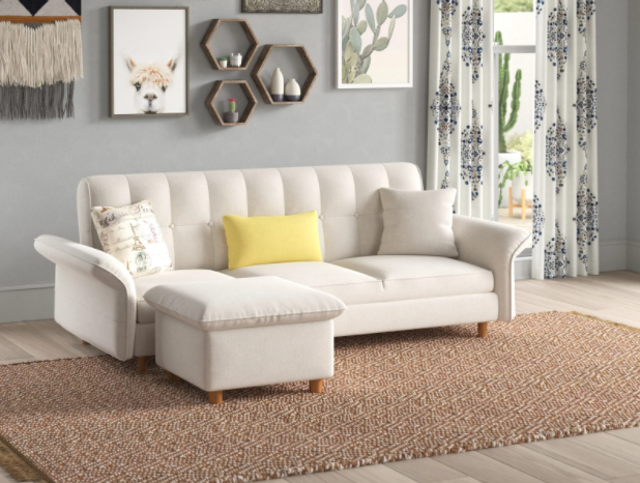 Mistana Gracie Linen Flared Arm Sofa Bed See More  1