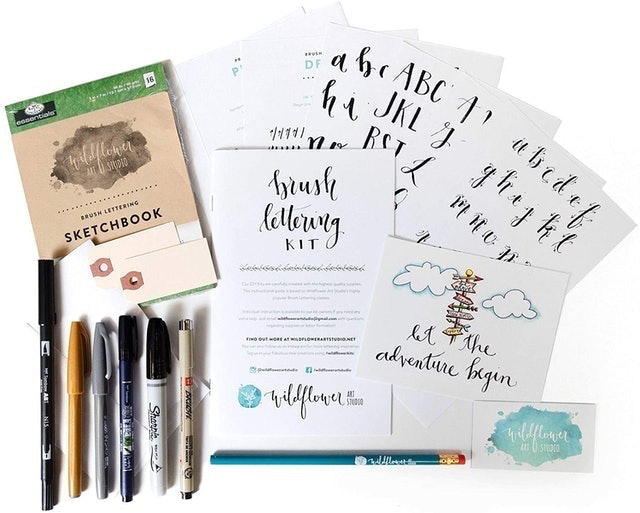Wildflower Art Studio Brush Lettering Calligraphy Kit 1