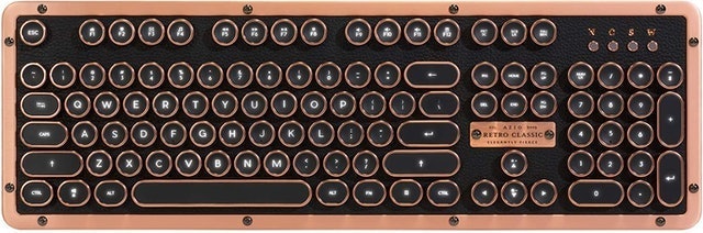Azio Luxury Vintage Backlit Mechanical Keyboard 1